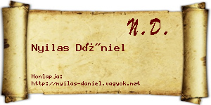 Nyilas Dániel névjegykártya